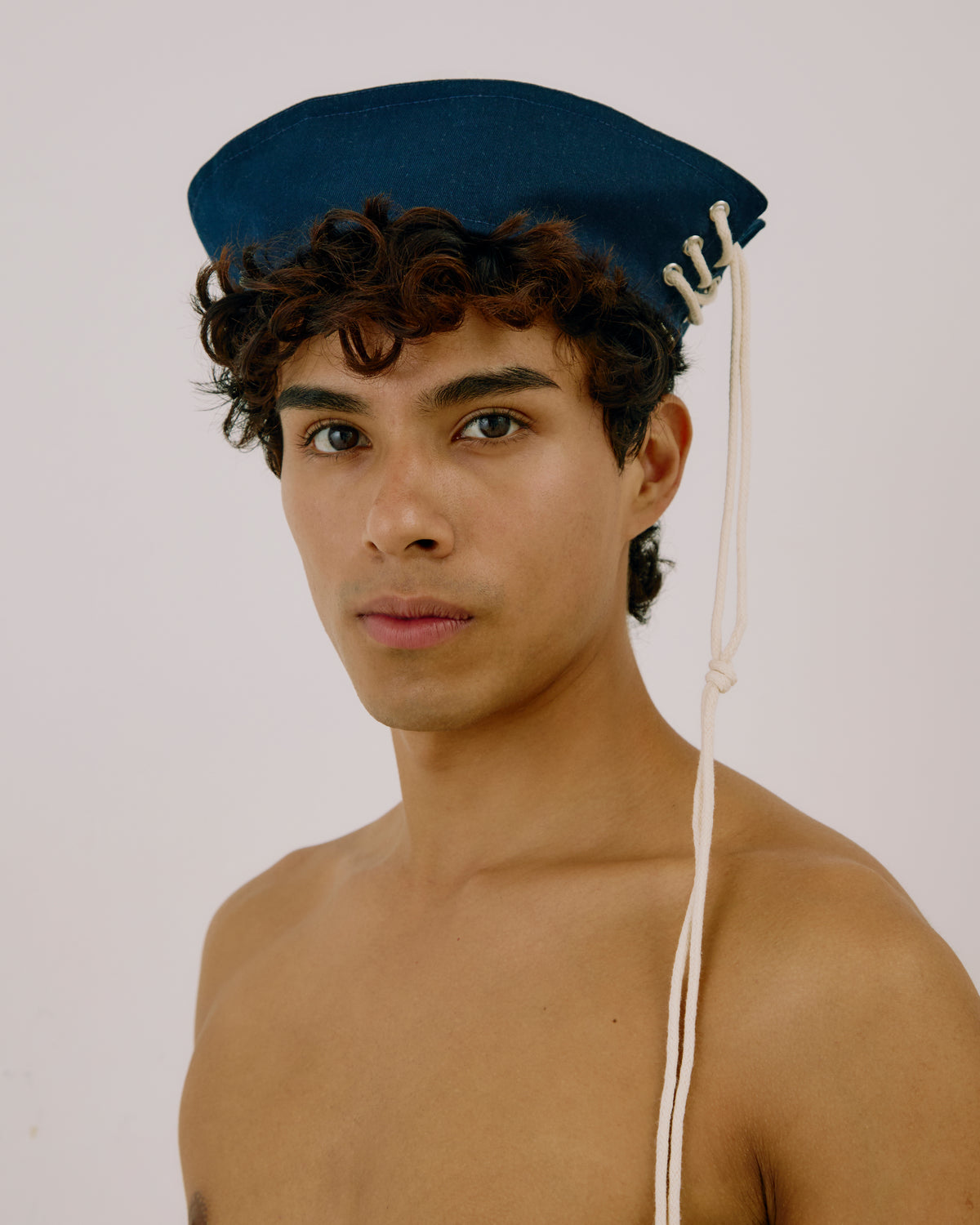 DECKHAND SAILOR HAT NAVY/IVORY