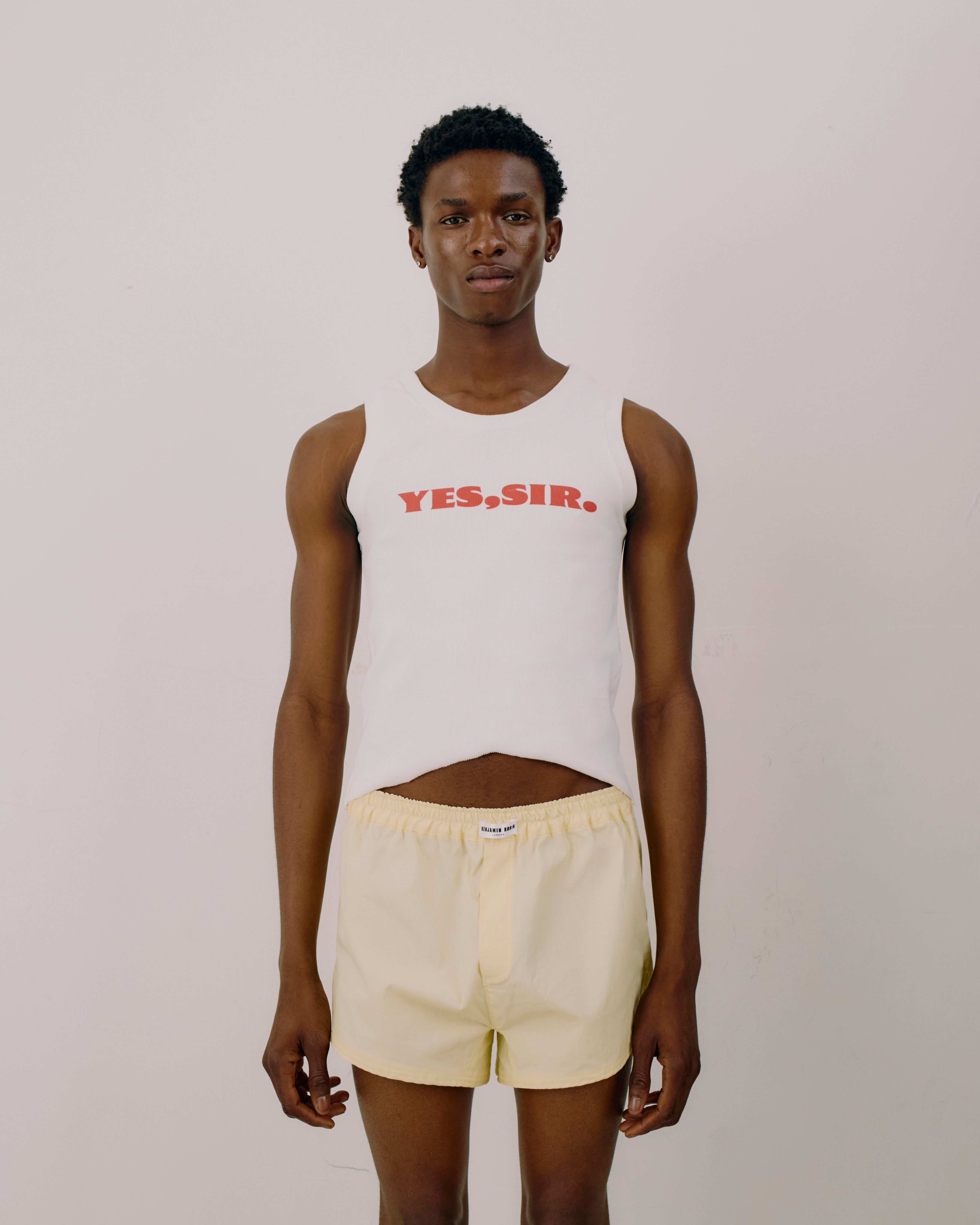 "YES, SIR." TANK TOP