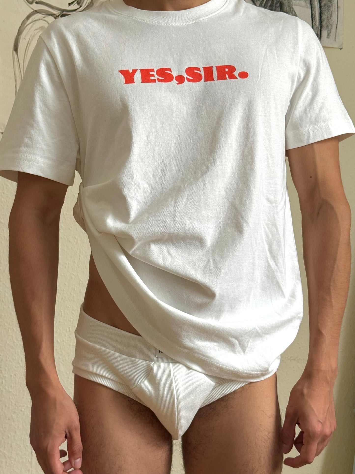 "YES, SIR." SKATER TEE