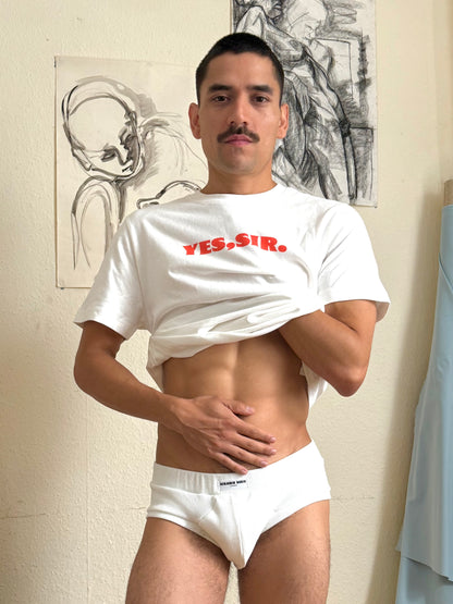 "YES, SIR." SKATER TEE